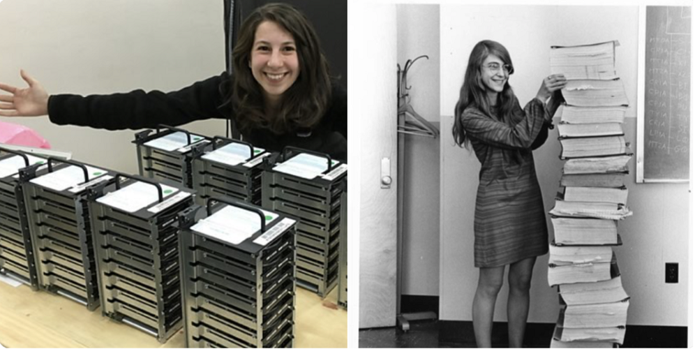 Katie Bouman and Margaret Hamilton